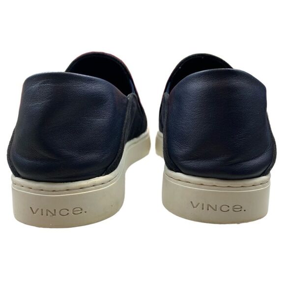 VINCE Garvey Suede Slip-on Mules Sneakers Black 38.5 - Picture 5 of 11